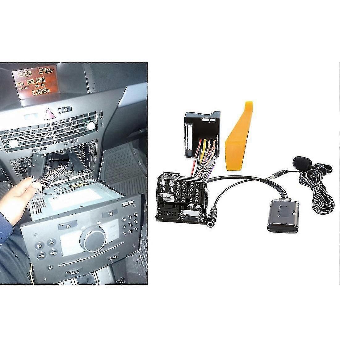 Car Bluetooth 5.0 Aux Cable with Microphone, Hands - free Mobile Phone Calling Adapter for Opel Cd30 Mp