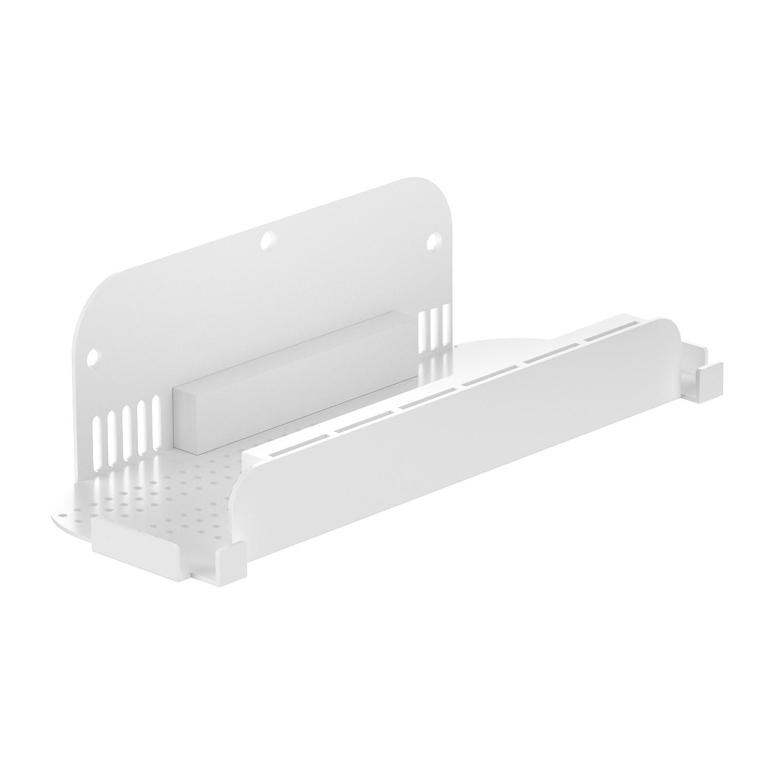 Multiple Console Compatible Wall Mounted Holder Support With Cooling Holes Metal Construction Space Optimization Design  White