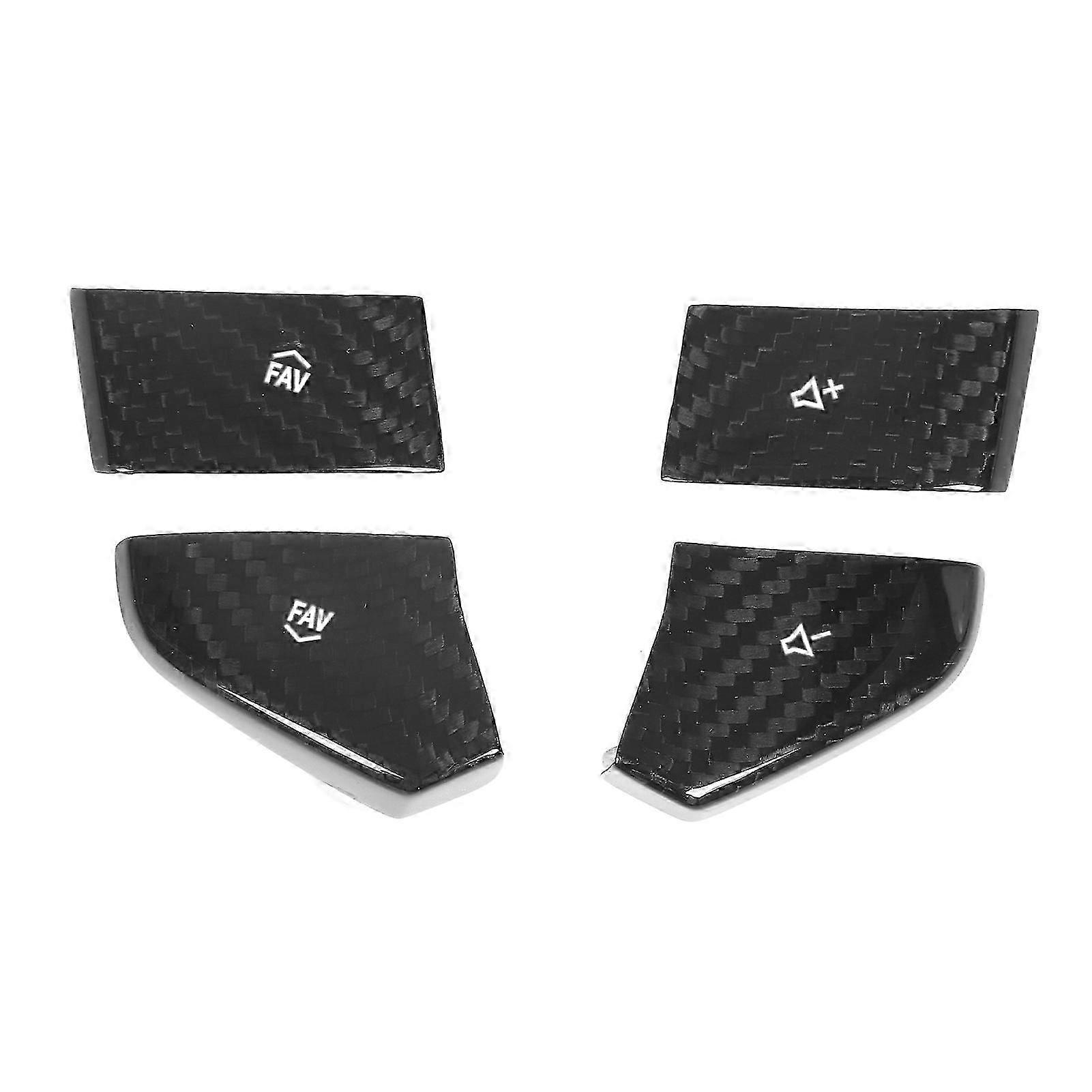 Carbon Fiber Steering Wheel Switch Button Trim Replacement for Corvette C8 2020+ White