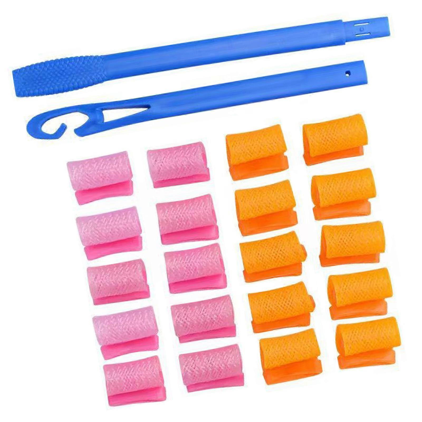 Snail Design Hair Rollers Gentle Curling Systems With Flexible Woven Tubes DamageFree For Sensitive Scalp Fine Hair Multicolor