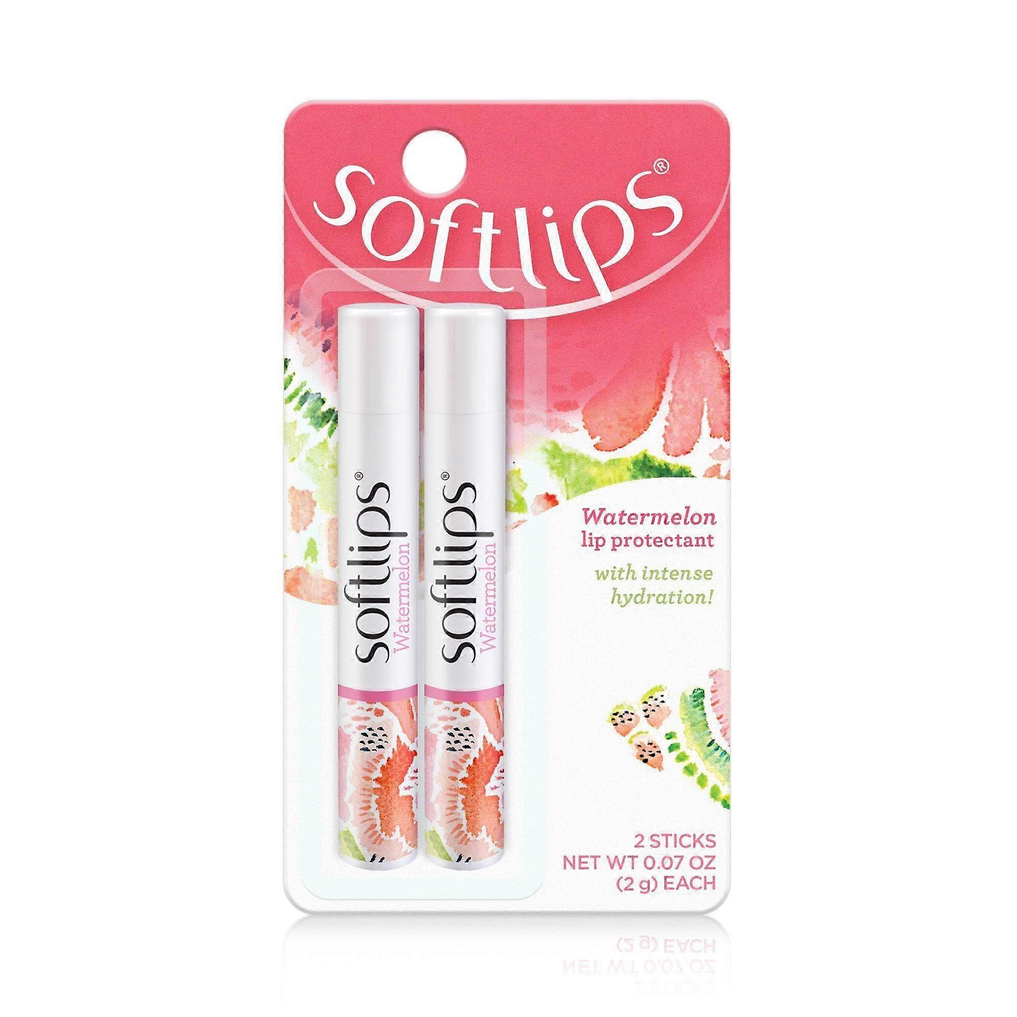 Softlips Lip Balm Pack, Watermelon, 2 Ea