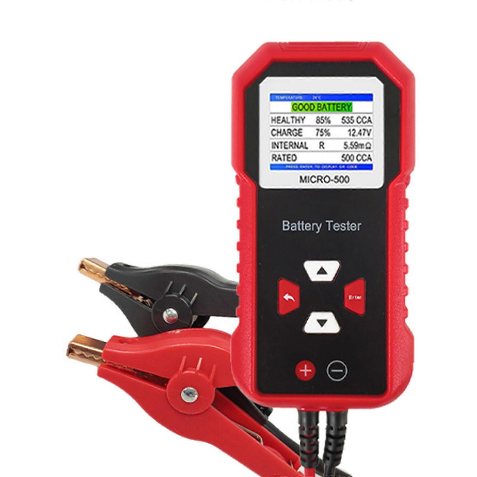 12/24V Automotive Battery Analyzers With LCD Display Voltages Internal Resistance Capacity Measurement Tool Multicolor