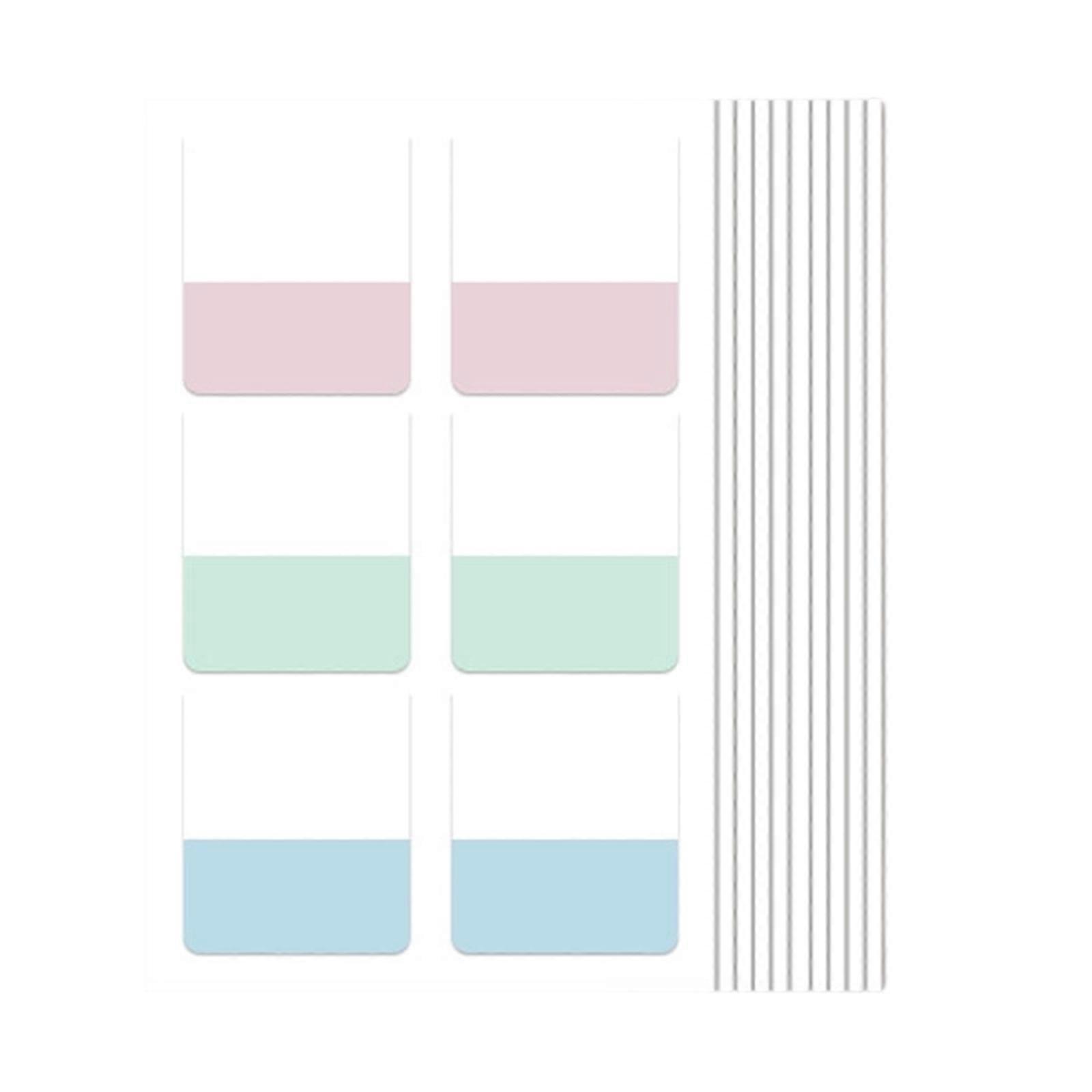 Colored PET Label 30/60/120Pcs Repositionable Writable Adhesive PET Note Page Marker for Notebook Planner Binder Folder  Morandi medium size 