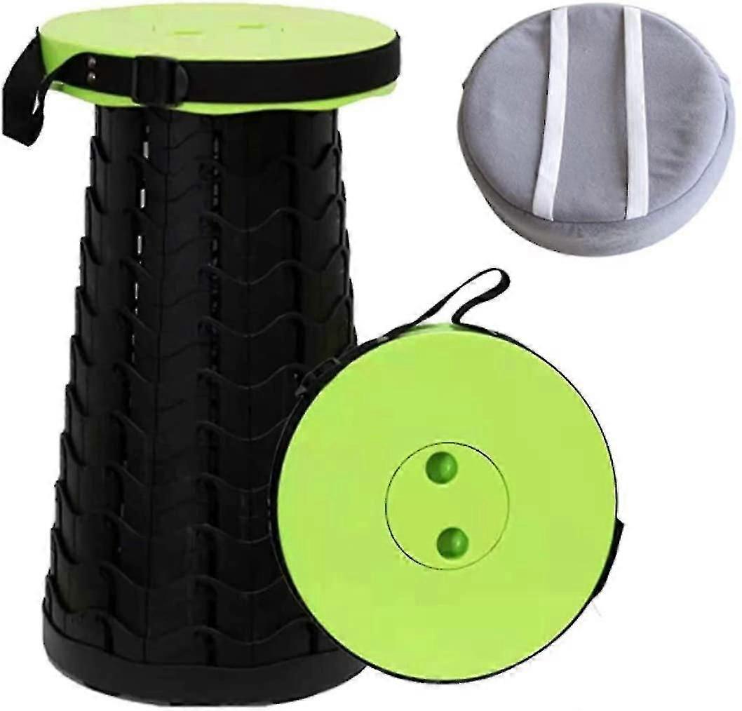 Upgraded Portable Folding Stool With Backpack Pad, Retractable