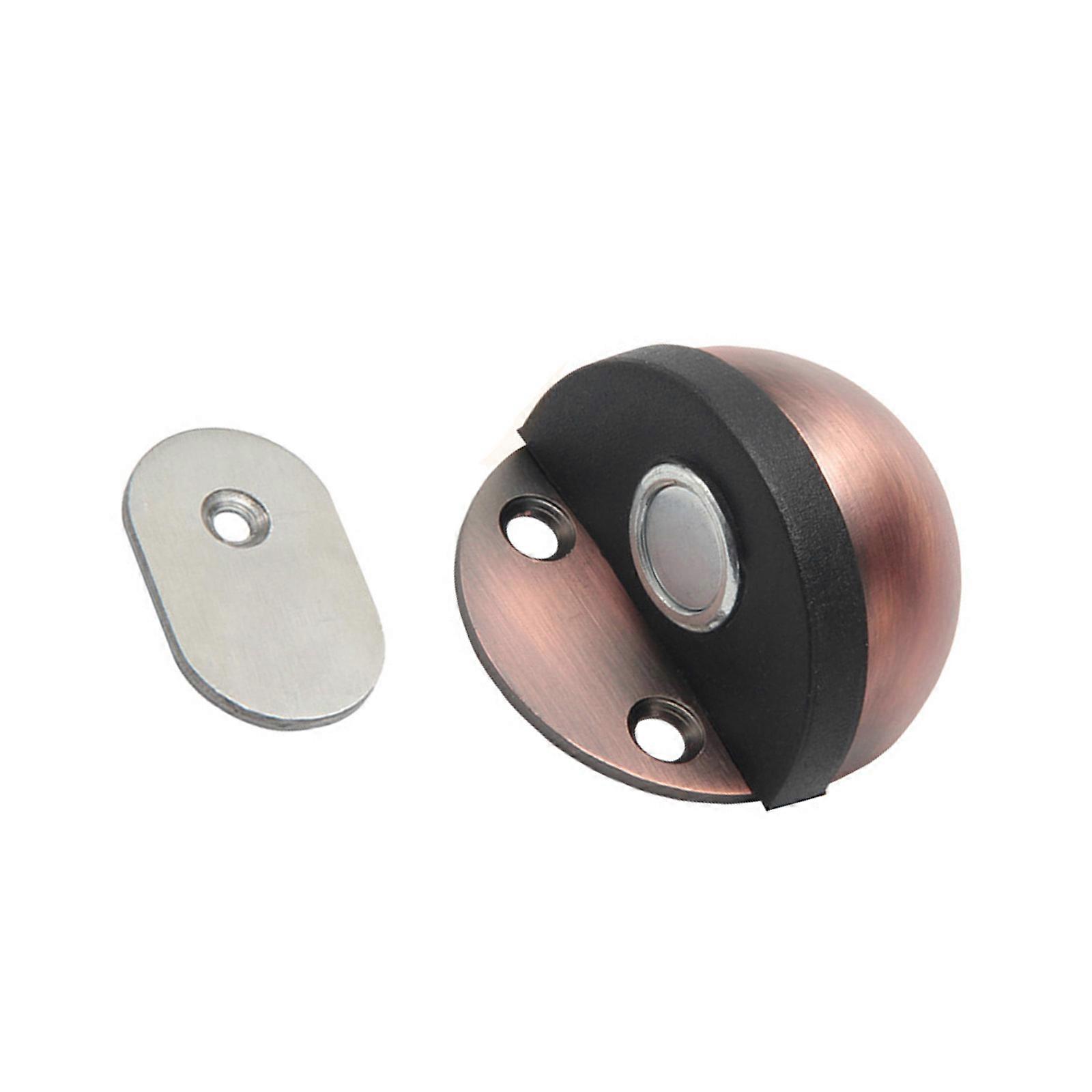 Rustproof Magnetic Door Stop Heavy Duty Auto Adhesive Or Screw Mounted Noise Reduction Door Guard Easy to Use for Kids  Red ancient bronze