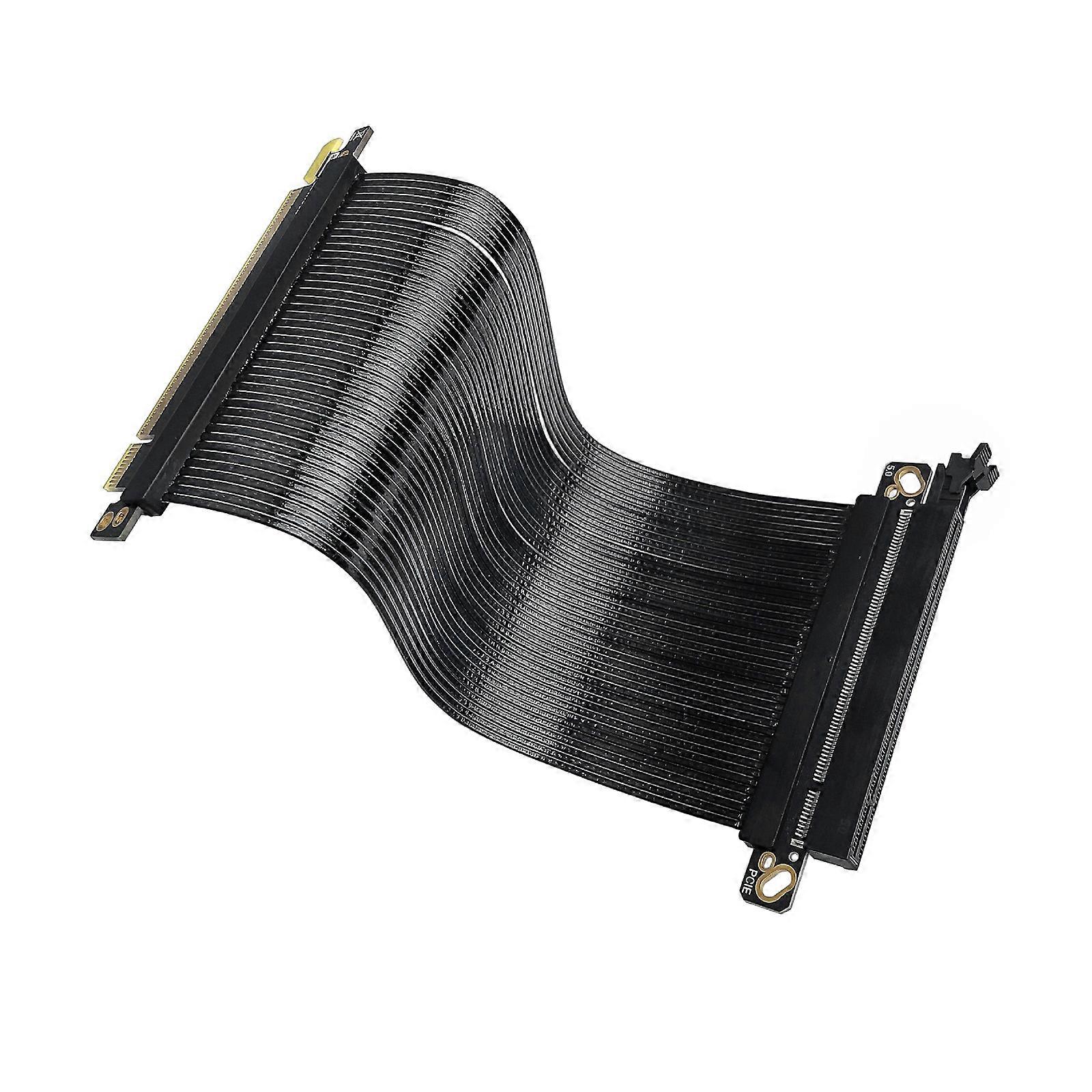 Highly Speed PCIE5.0 X16 Risers Cable 180 Degree Parallel Design for Optimals System Cooling 0.9mm Thickness Wire Multicolor