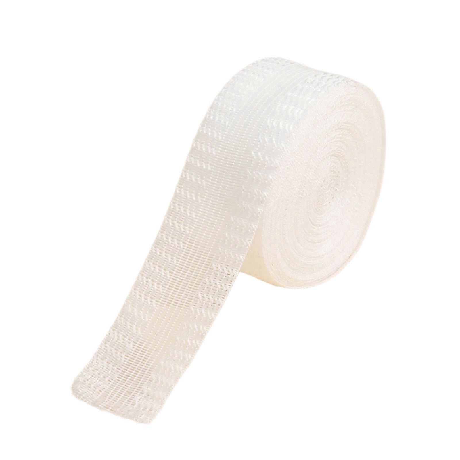 Iron-on Stick Fabric Tape 50m for Effortless Pant Cuffs Fixes No Sew for Easy Shortening Trouser Alterations  White