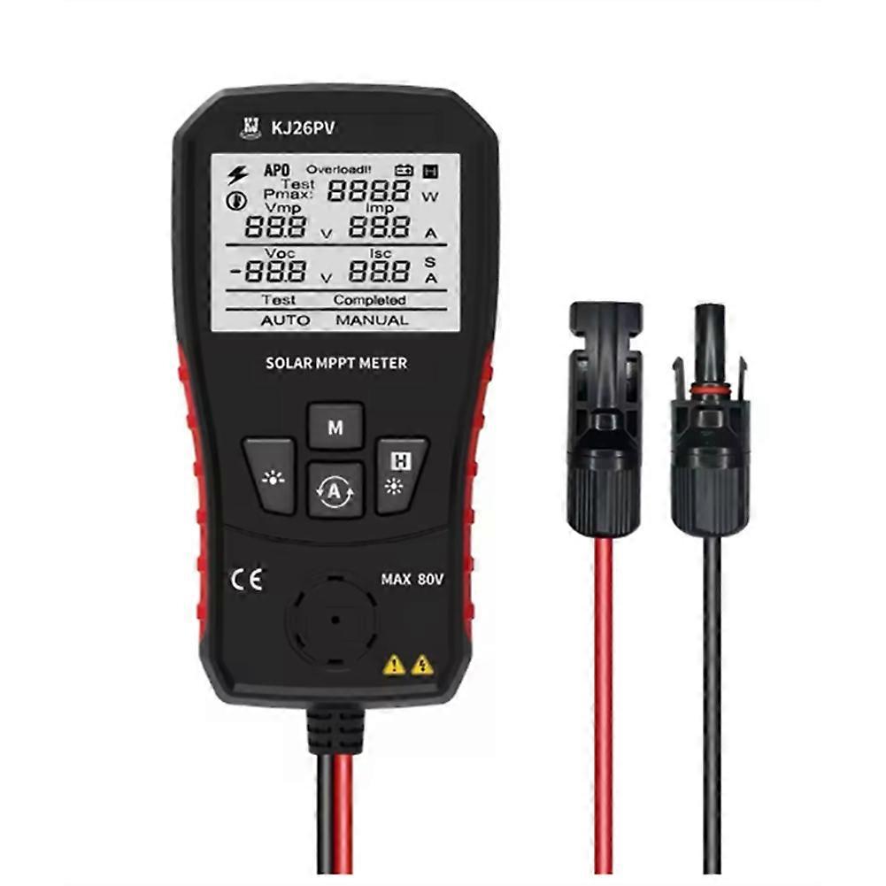 KJ Solar MPPT Tester, Photovoltaic Panel Detects Open Circuit Voltage 80V, Short Circuit Current 35A and Power 1000W.