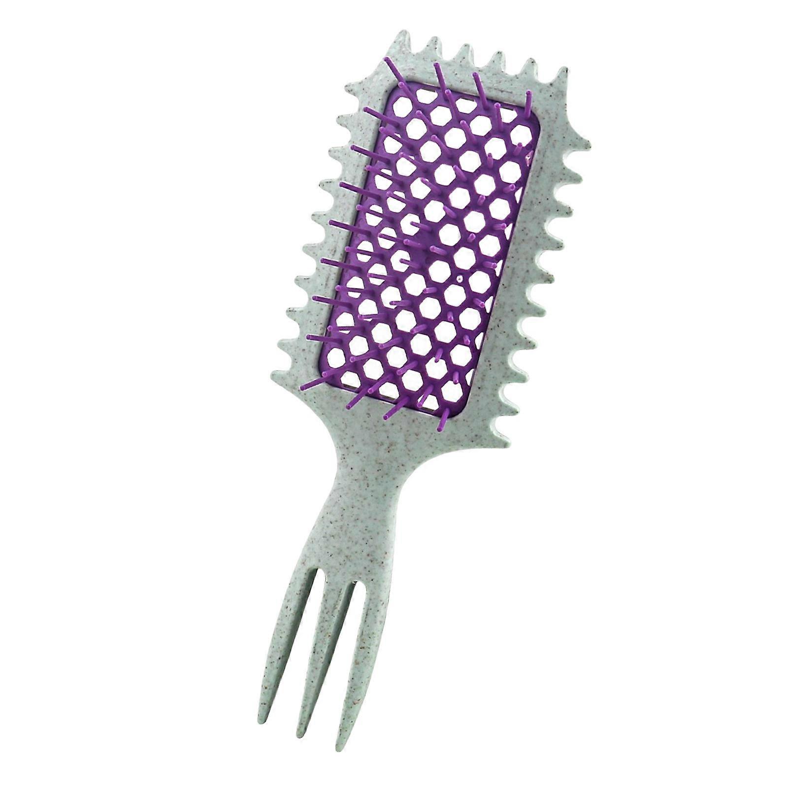 Professional Wide Tooth Comb with Hexagon Pattern Designs Hairdressing Tool Hollow out Combs for Easy Detangling  white handle