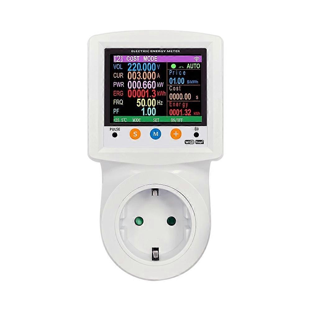 Tuya WIFI Smart Wattmeter Digital Power Meter Electricity Energy Meter Voltage Current Protection Timer Switch