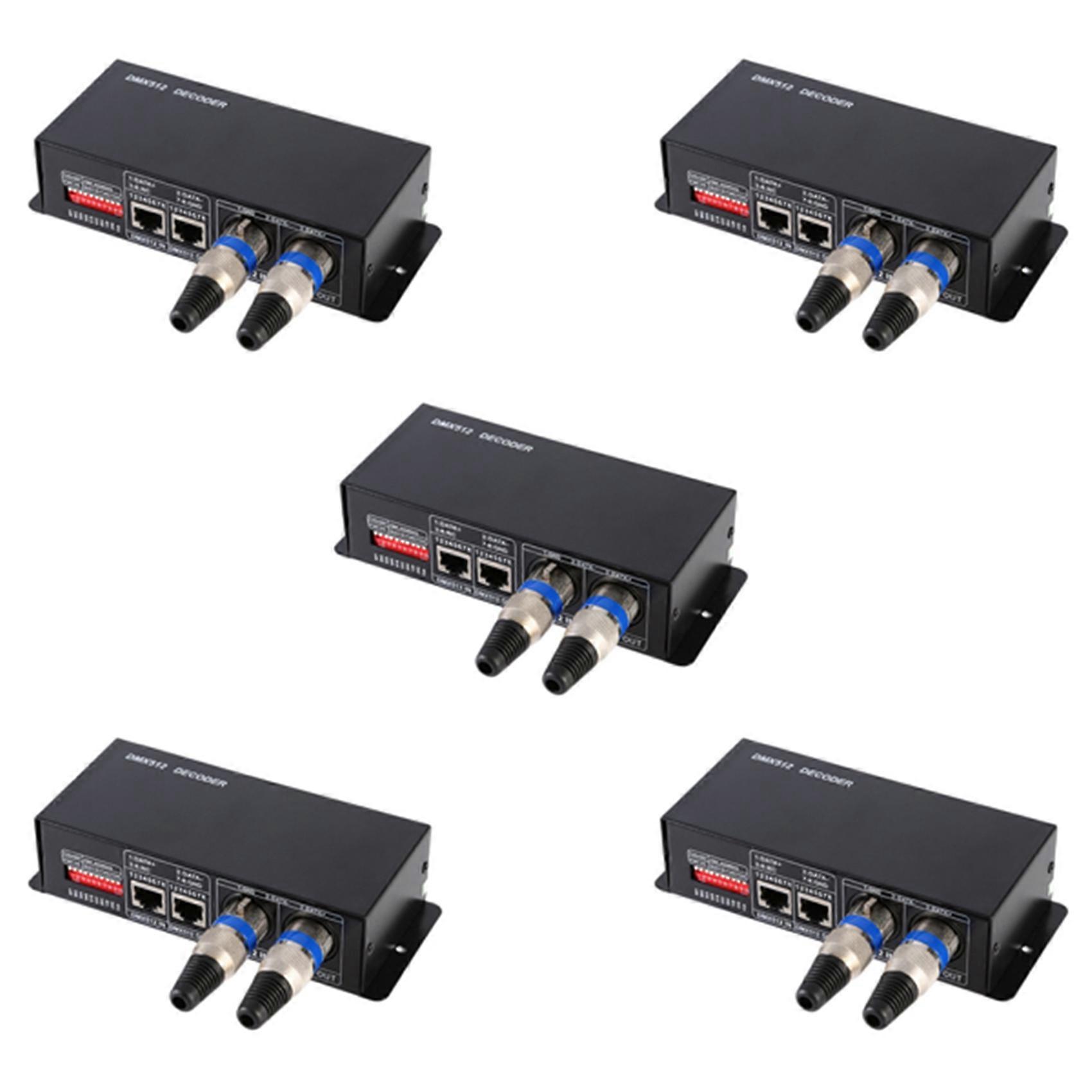 5X 3CH DC12-24V RGBW 512 Decoder LED-Controller RGB LED DMX512 Decoder, DMX512-3CH