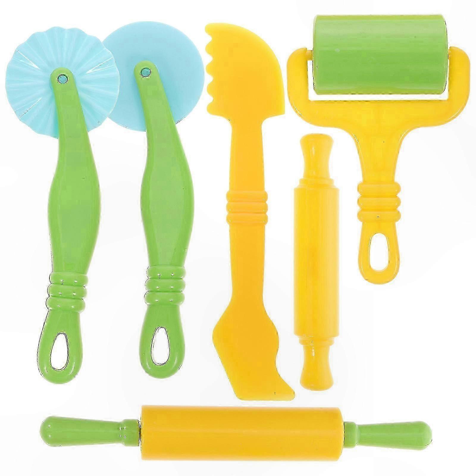 Modeling Clay Tools for Kids - DIY Creative Play Set with Round & Square Shapes, Non-Toxic Plastic Craft Supplies for Daycare