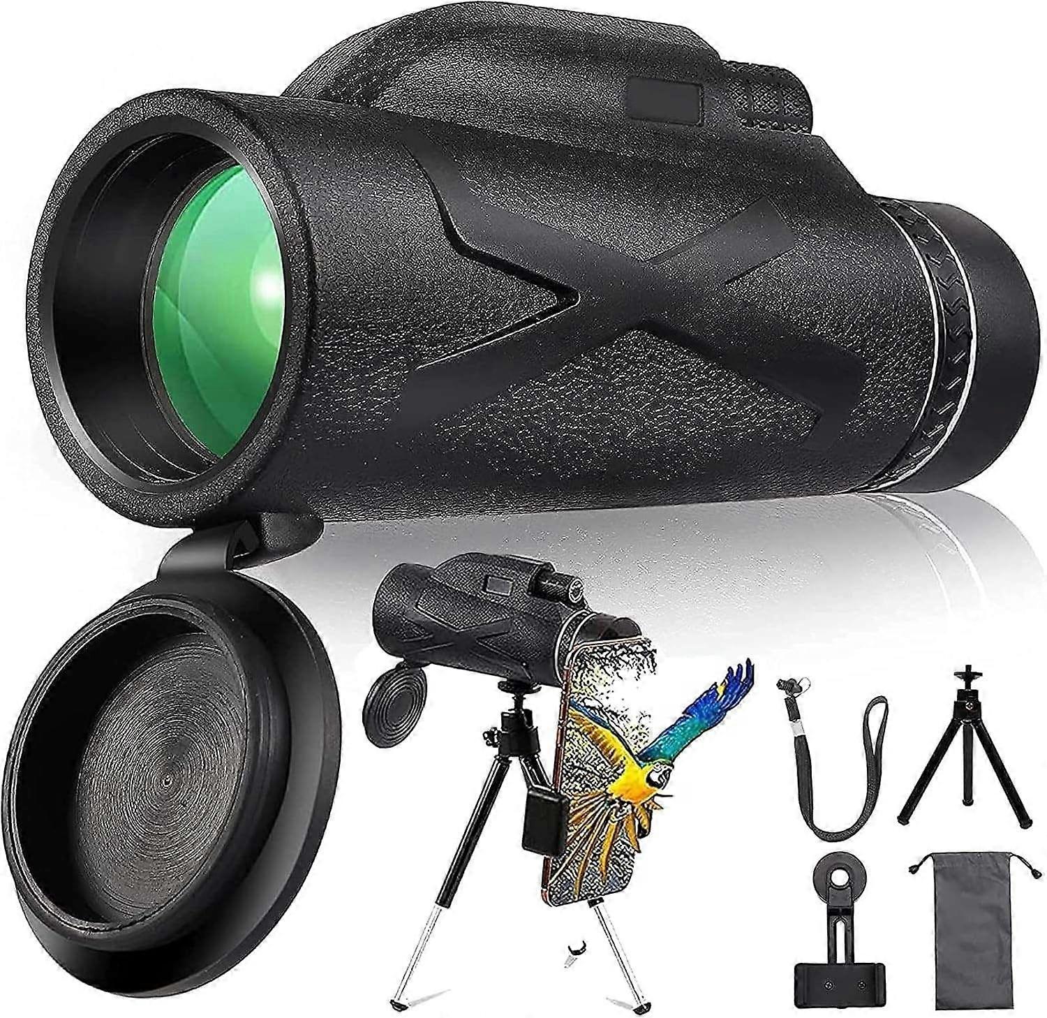 Camping Telescope for Adults - 80x100 High Power High Definition Monocular Telescopes with Prism