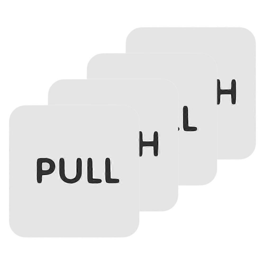 Acrylic Push Pull Sticker Signs for Business with Clear Identification 10Pairs