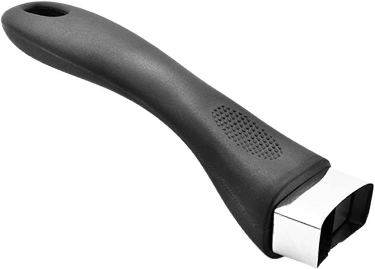 Black Bakelite Pot Handle with Stainless Steel Insert, ScaldProof Long Grip Replacement for Saucepan and Cookware