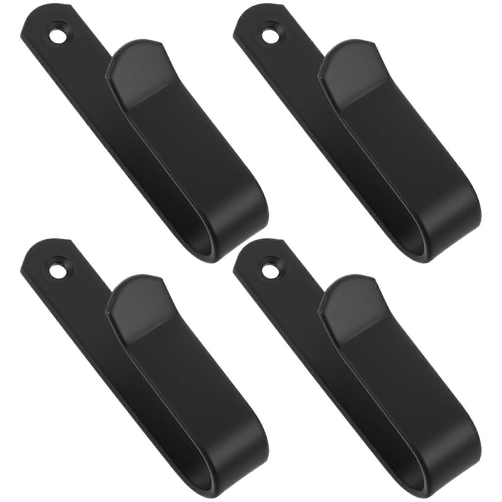 Heavy Duty Hooks for Hanging Clothes 4Pcs Black Single Hooks