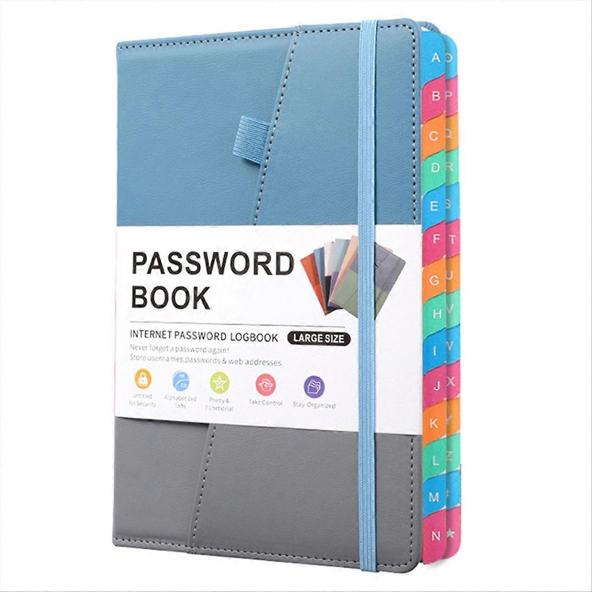 Libro Password Keeper con schede alfabetiche colorate e due segnalibri, per anziani 8,4X5,9 pollici, indirizzo Internet B
