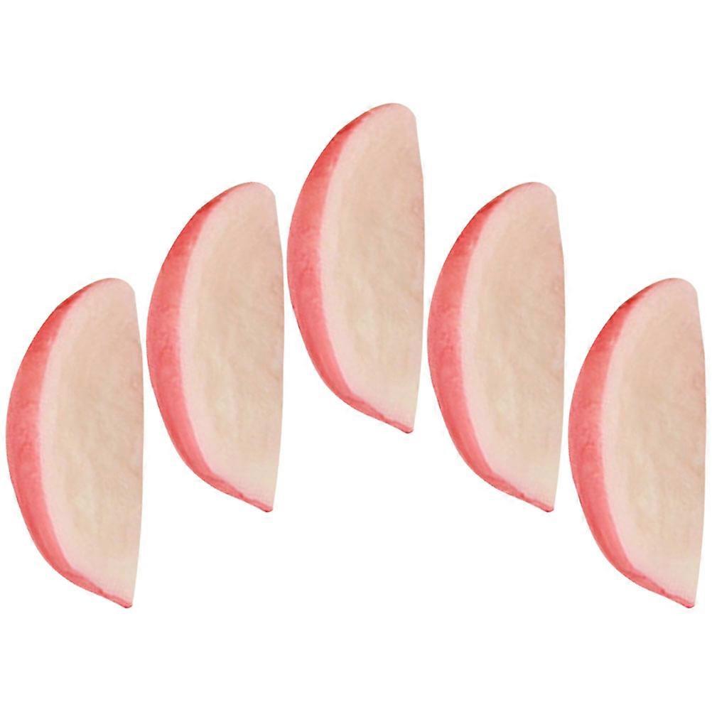 5pcs Artificial Vegetable Simulated Radish Slices Fake Vegetable Radish Slice