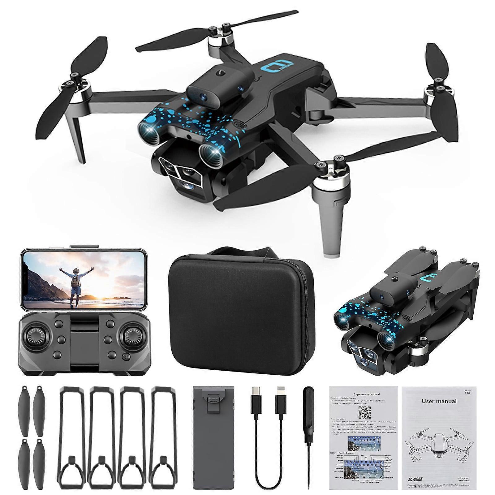 Zeceouar Drone with Camera - Brushless Motor, Wind Resistance, Headless Mode, Gesture Control, FPV RC Quadcopter for Adults & Beginners