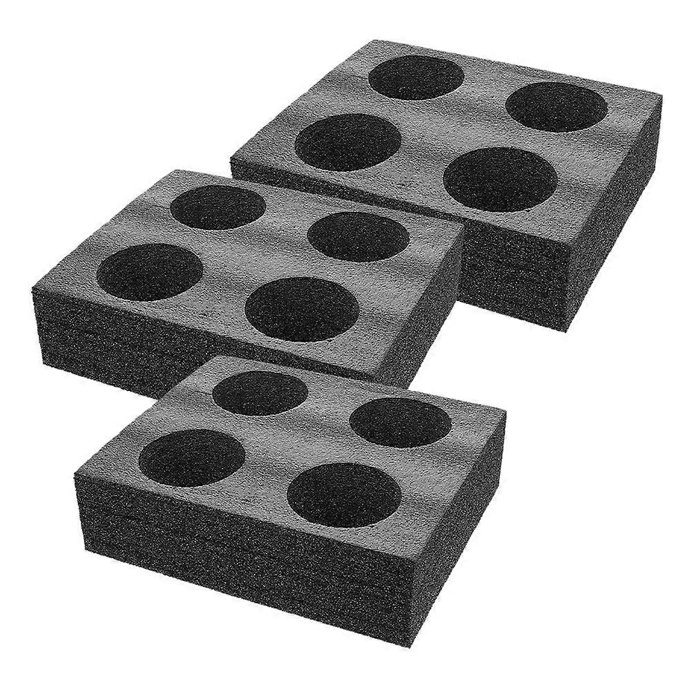 Cup Holder Tray for Multiple Drinks 3Pcs Foam Takeout Beverage Carrier Tray