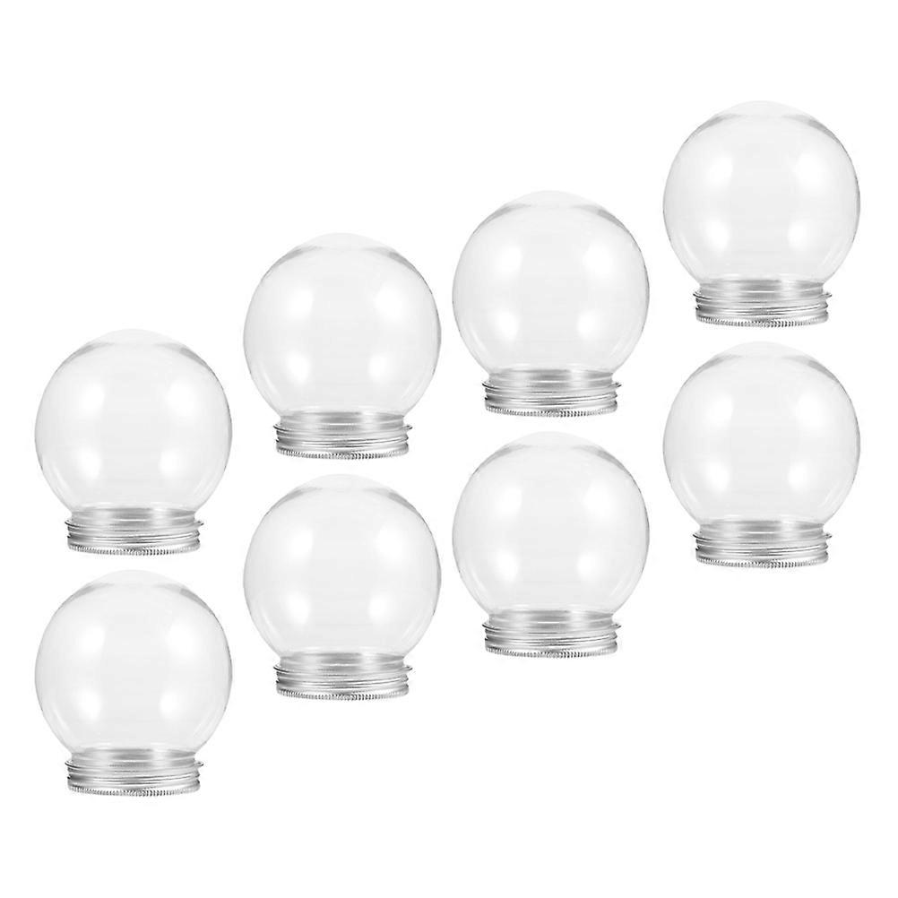 DIY Snow Globe Sugar Candy Bottle for Storage 8Pcs Transparent Craft Globe