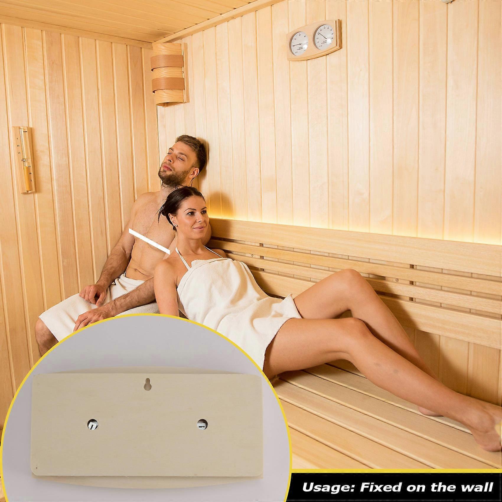 Wood Sauna Thermometer & Hygrometer, Wall-Mounted Spa Accessory