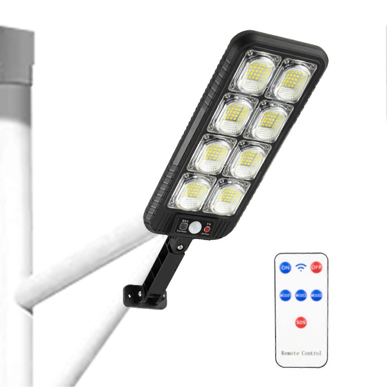 Street Lights Solar Powered Security Flood Light With Wide Angle Motion Sensor Dusk To Dawn 200 LED Parking Lot