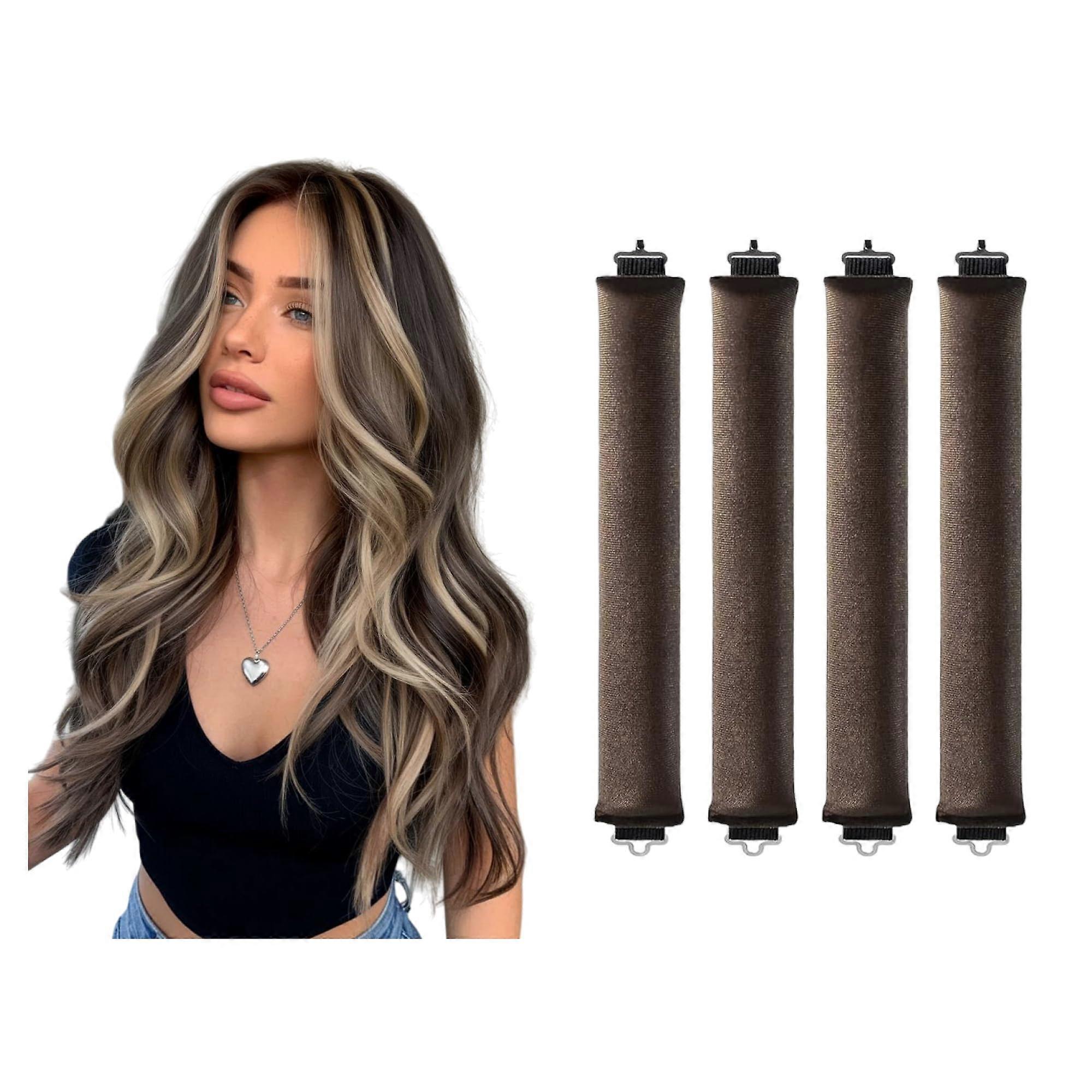 Heatless Hair Curlers Soft Velvet No Heat Rollers for Overnight Curls and Natural Waves