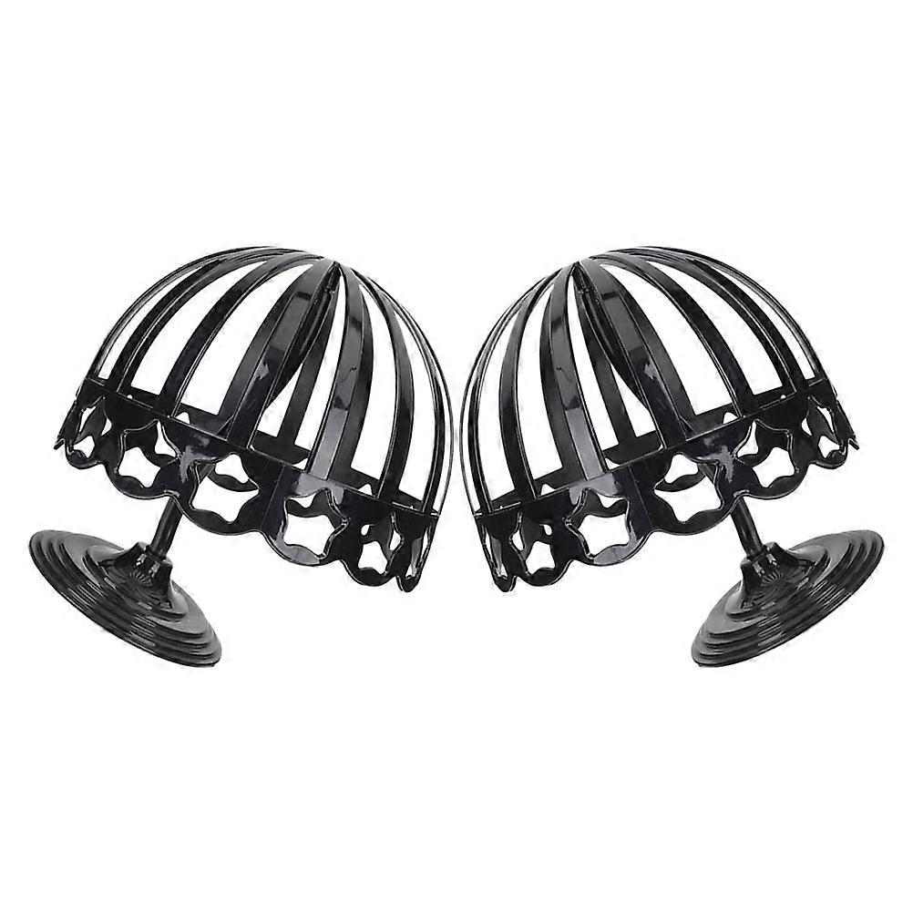 Hat Rack for Caps 2Pcs Black Plastic Hat Display Holders