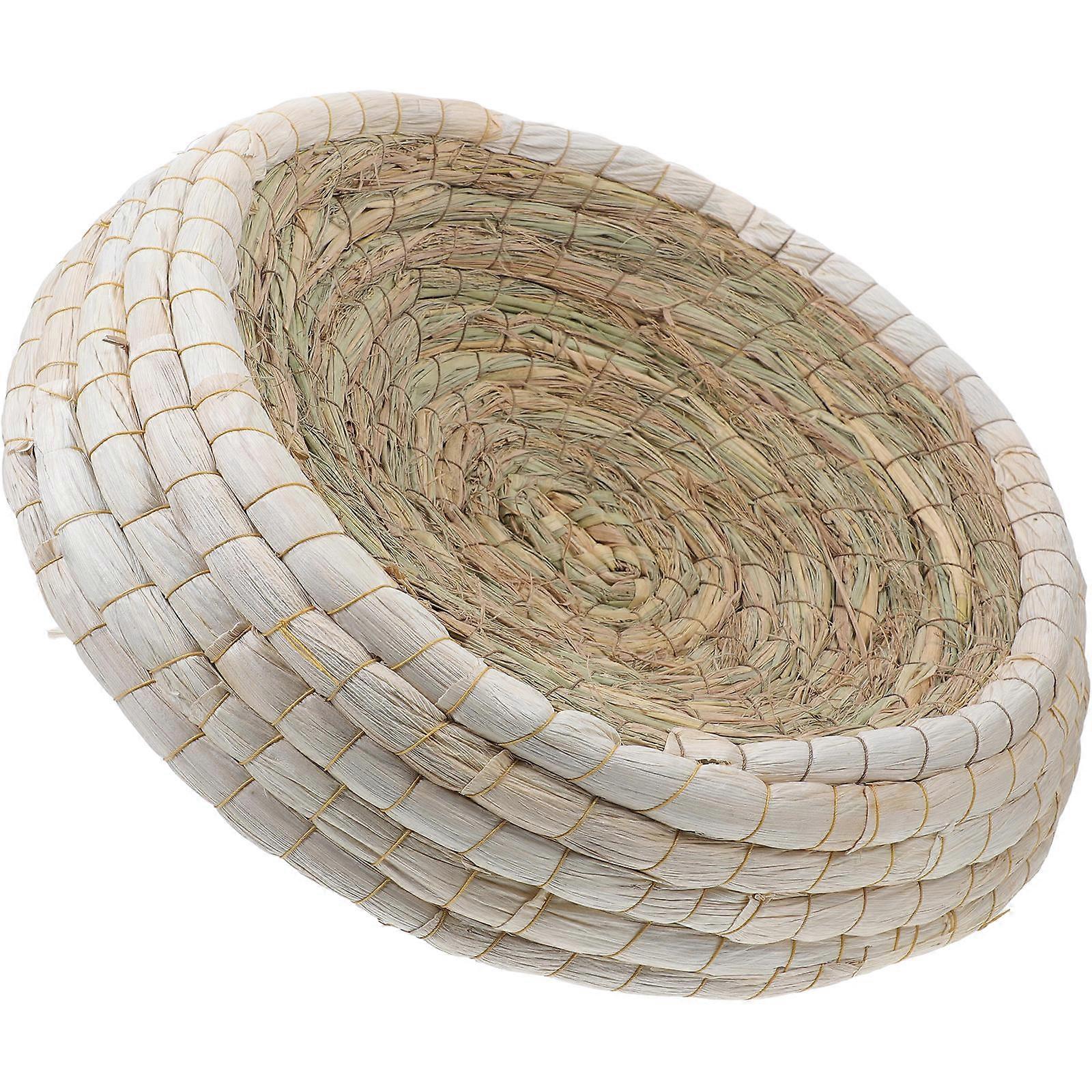 Light Brown Bird Nest Handmade Straw for Breeding Poultry