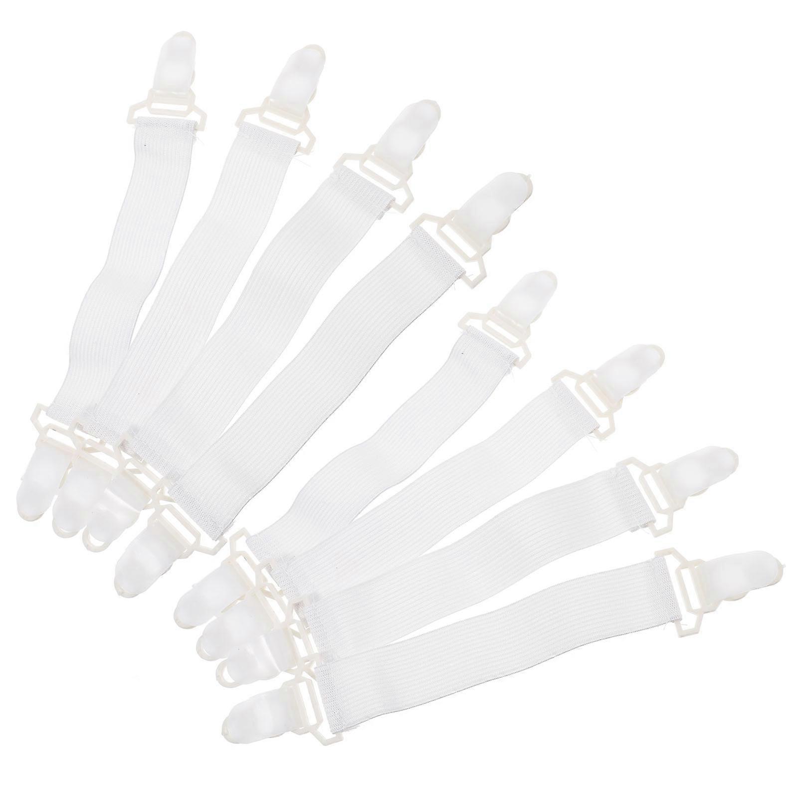 Bed Sheet Straps Adjustable Bed Sheet Clips for Secure Hold 16Pcs Set