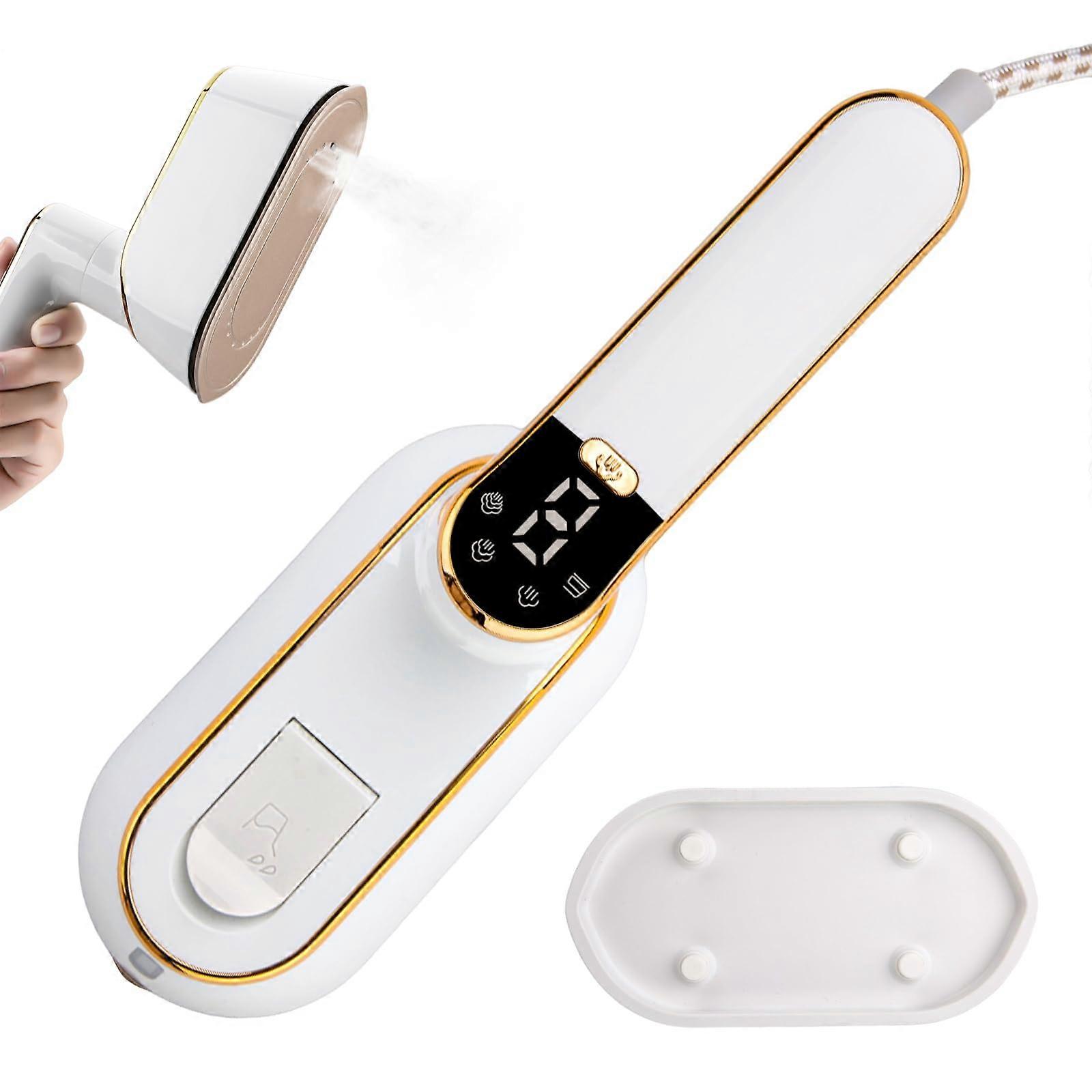 Travel Steamer Iron 2 in 1 Foldable Handheld Clothes Steamer with LED Display 20s Fast Heat Up