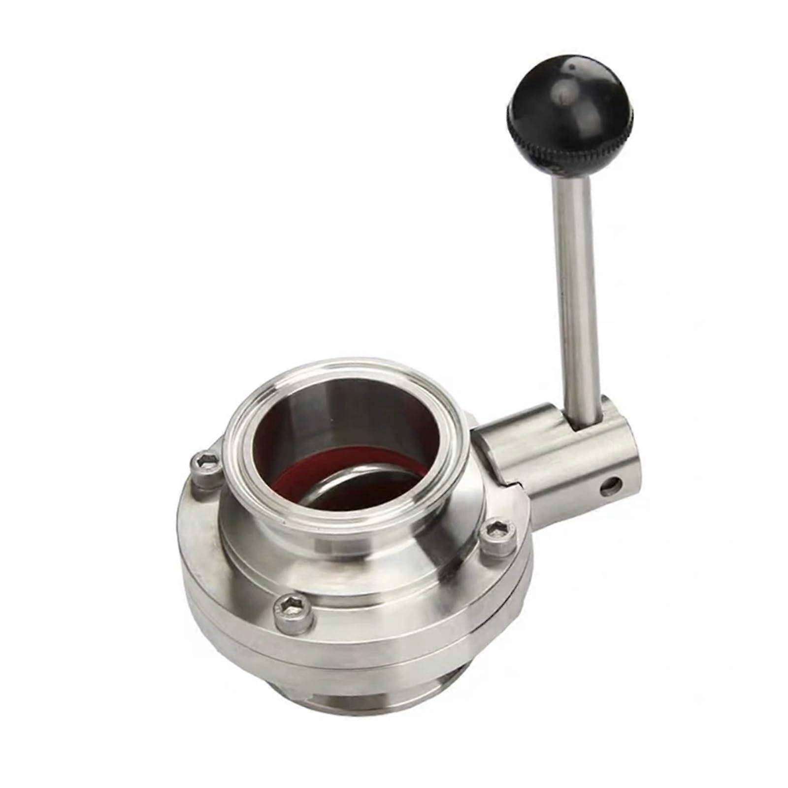 1.5 Inch SS304 Tri Clamp Valve Stainless Steel Butterfly Valve for Homebrew Beer Dairy Easy Flow