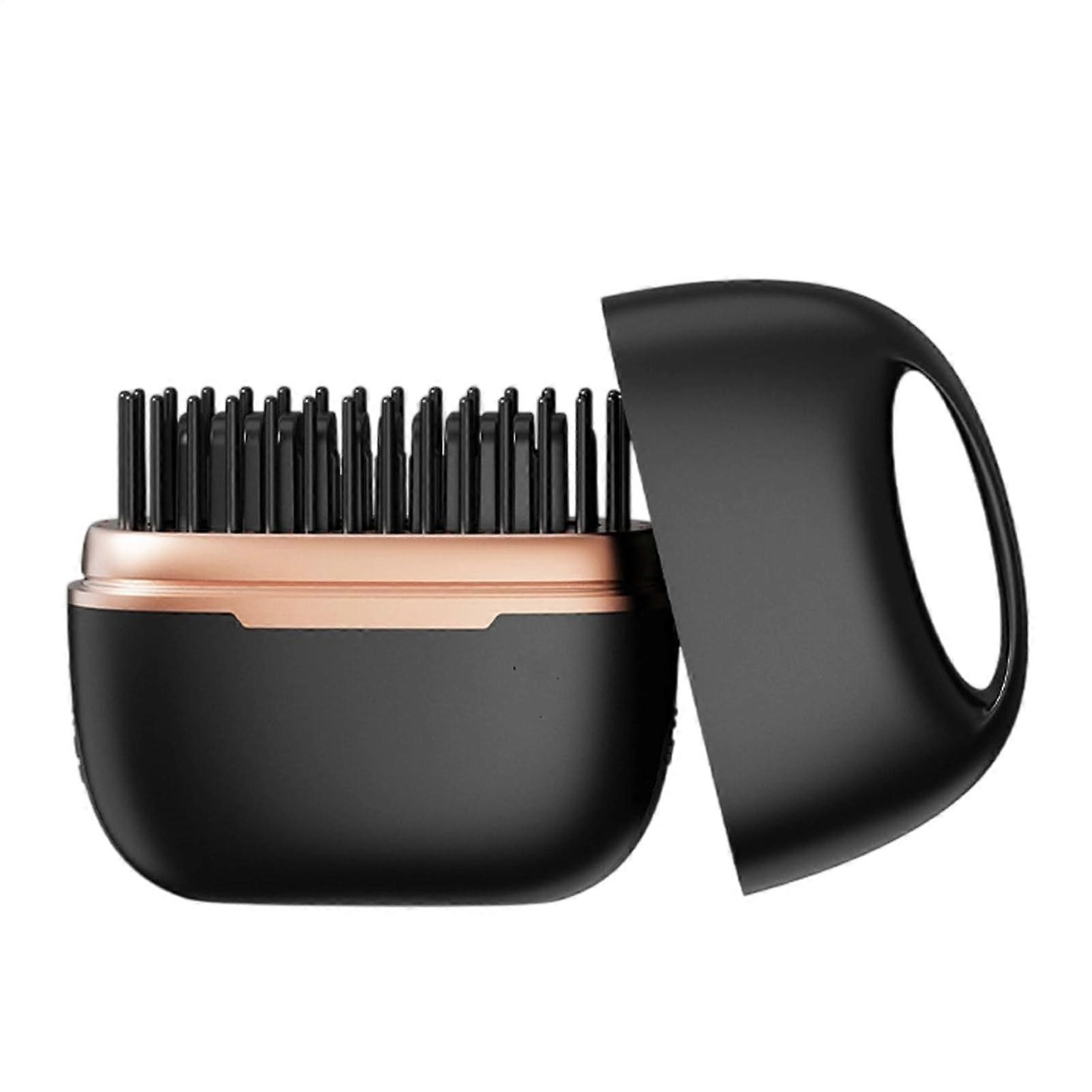 Cordless Hair Straightener Brush with Adjustable Temperature and Frizz Reduction for Travel and Wigs