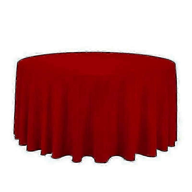 Red Polyester Round Tablecloth for Wedding or Party Table