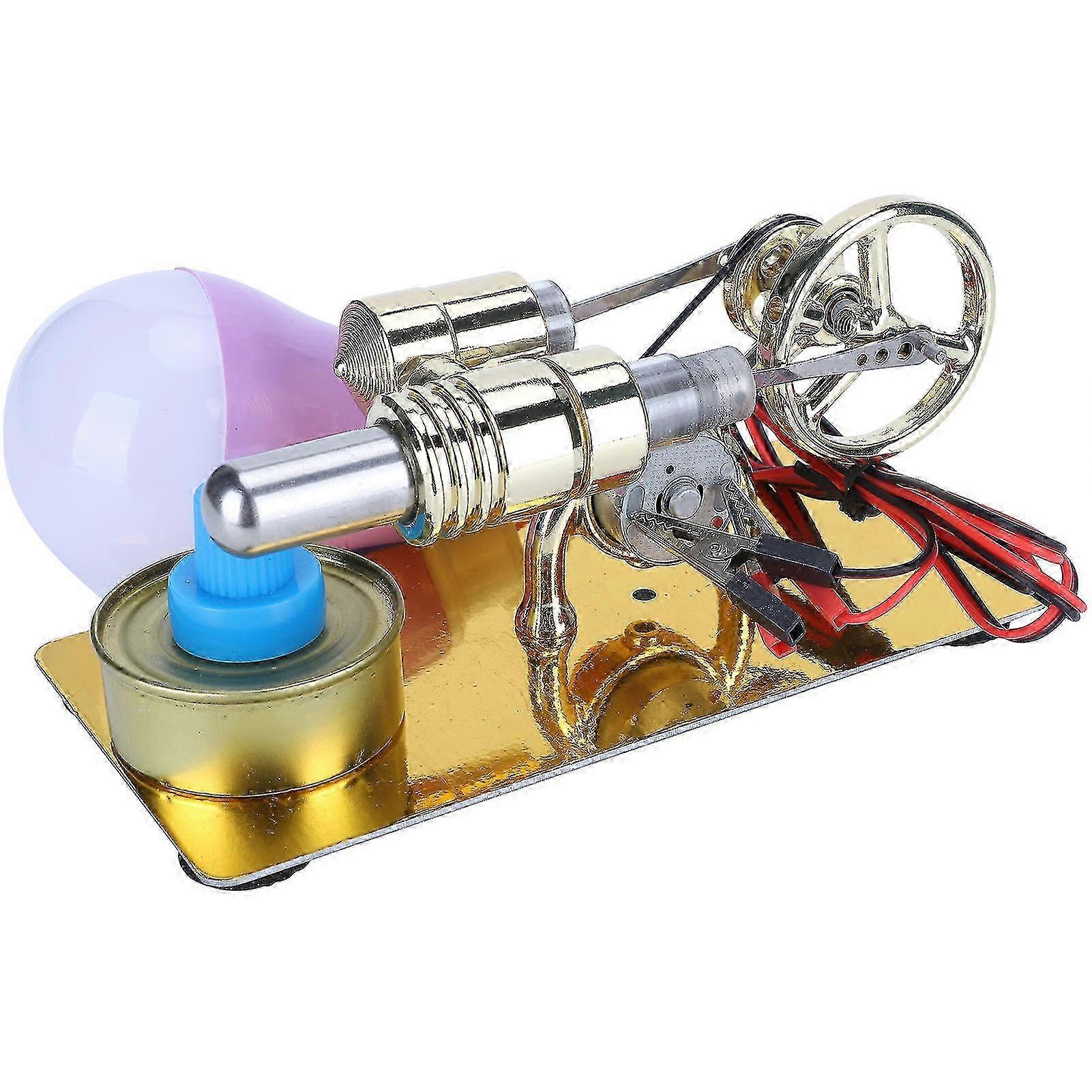 25-26 Stirling Engine Model Generator Motor Bulb External Combustion Physics Education Science Toy