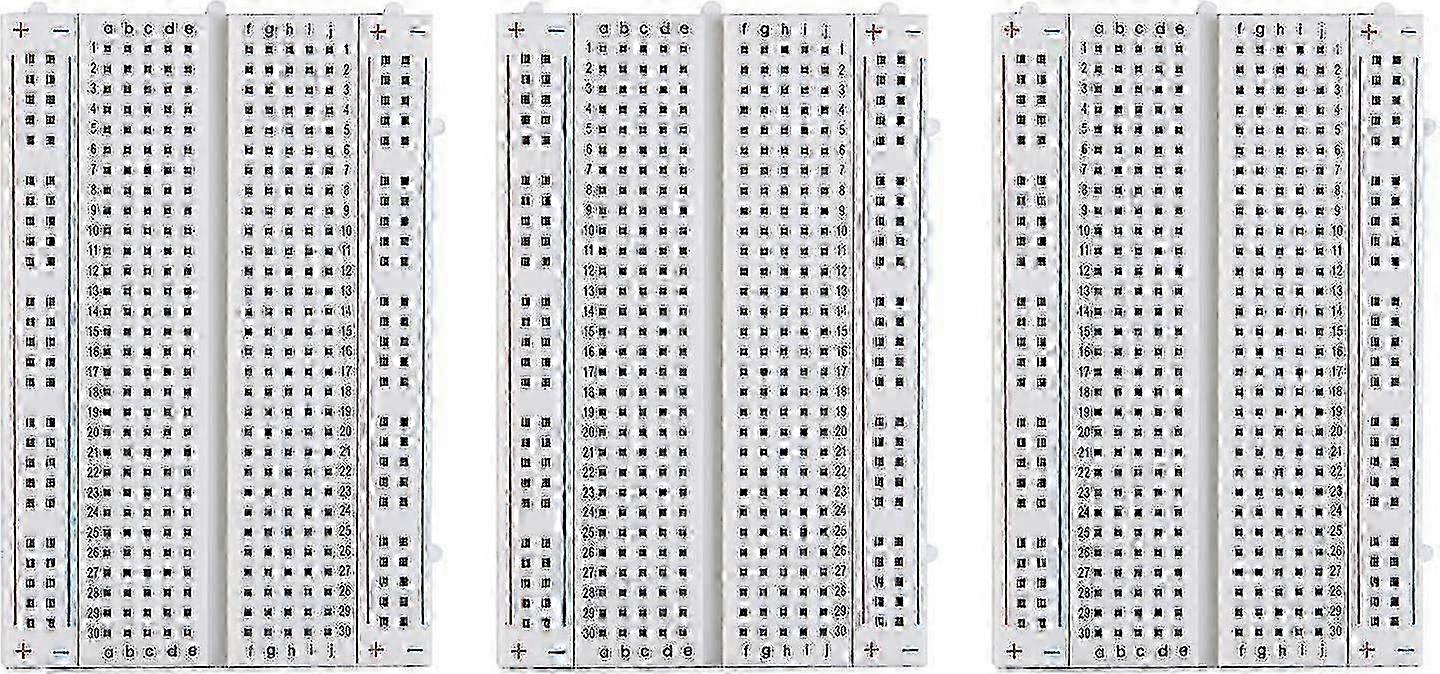 3pcs 400 Tie-points Breadboard, 4 Power Rails Jumper Wire For Unor3 Mega Nano