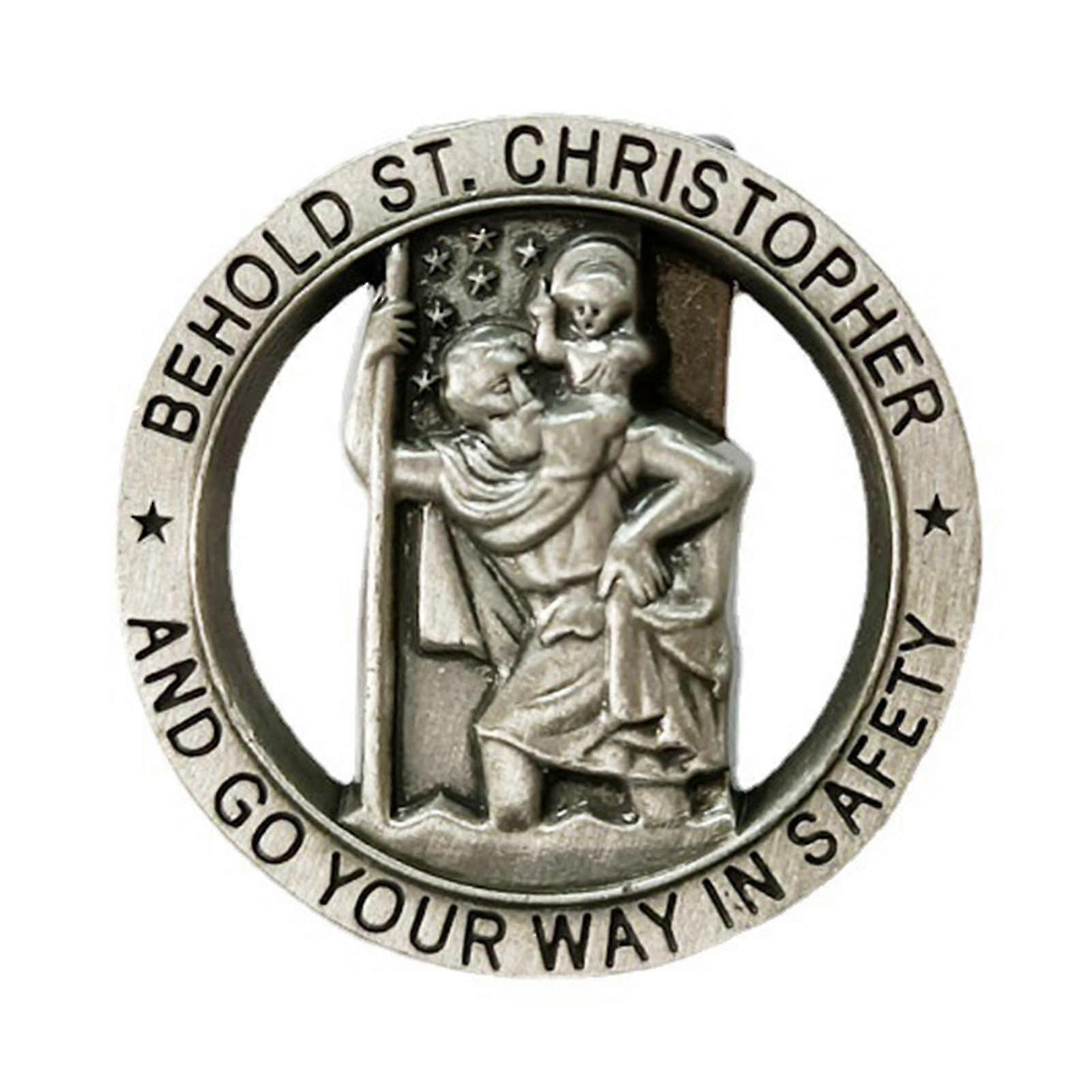 Saint Christopher Medal Car Saint Christopher Visor Clip Auto Visor Accessories