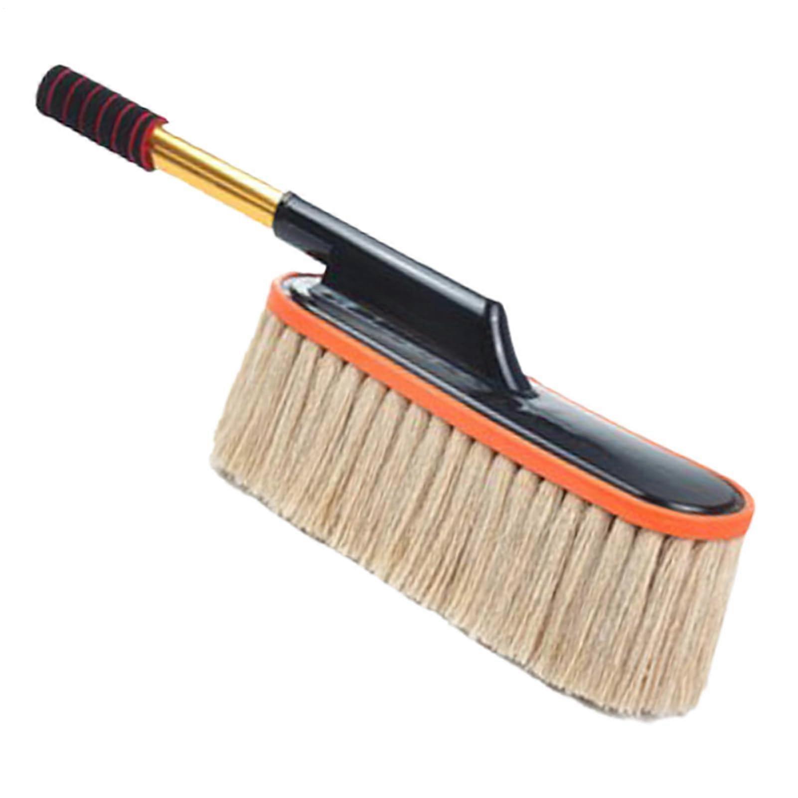 Car Duster with Retractable Cotton Thread Brush, MultiUse Auto Cleaning Tool for Dust Removal