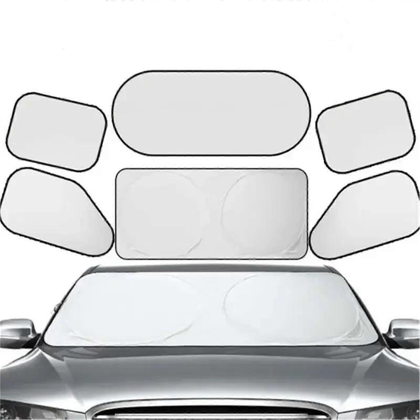 Car Sun Shade Foldable Reflective Windshield Sunshade for Front and Rear Windows Sunlight Blocking