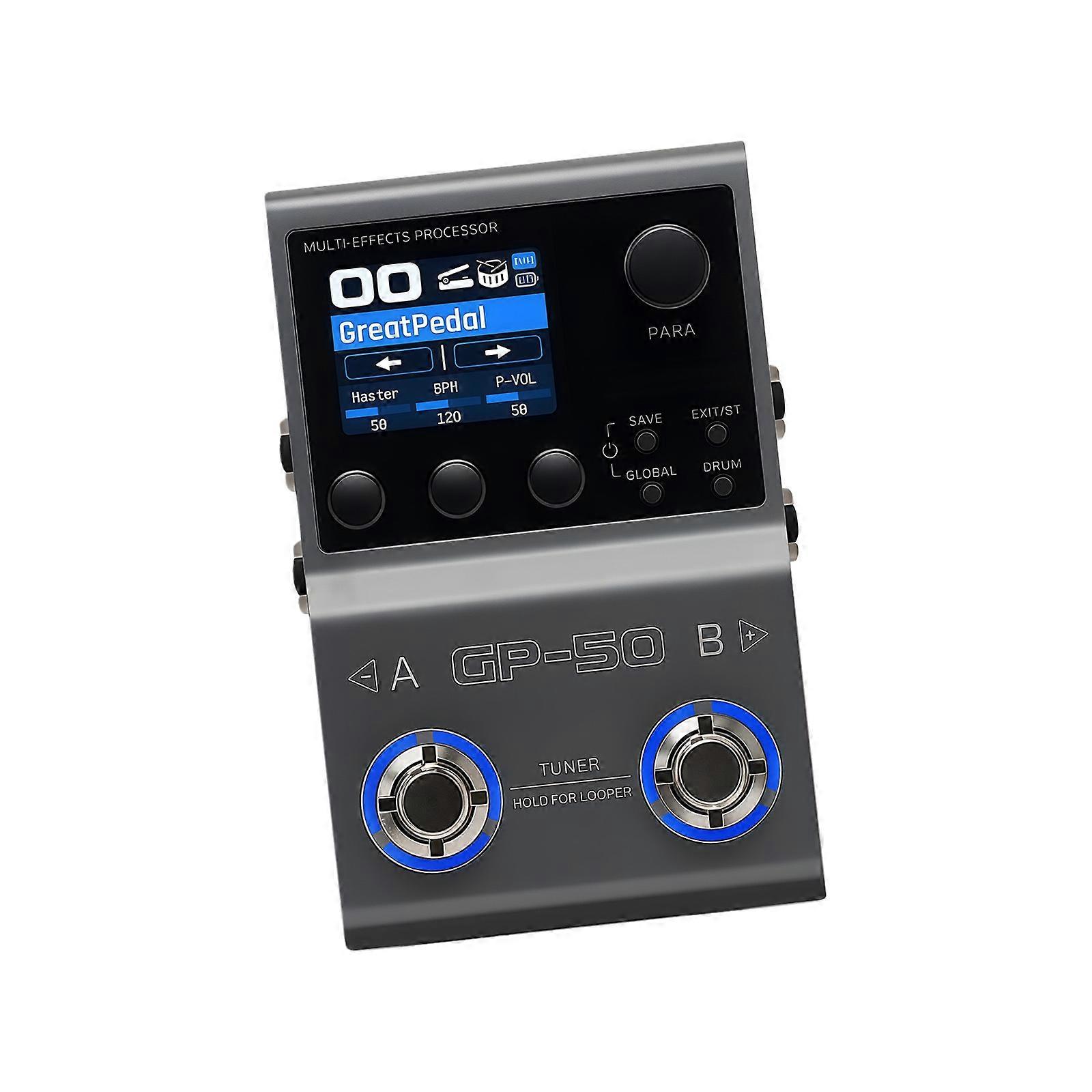 Small Portable Guitar Effects Processor Featuring Plugs & Play Operation User Friendly Device Easy to Use for Device Multicolor