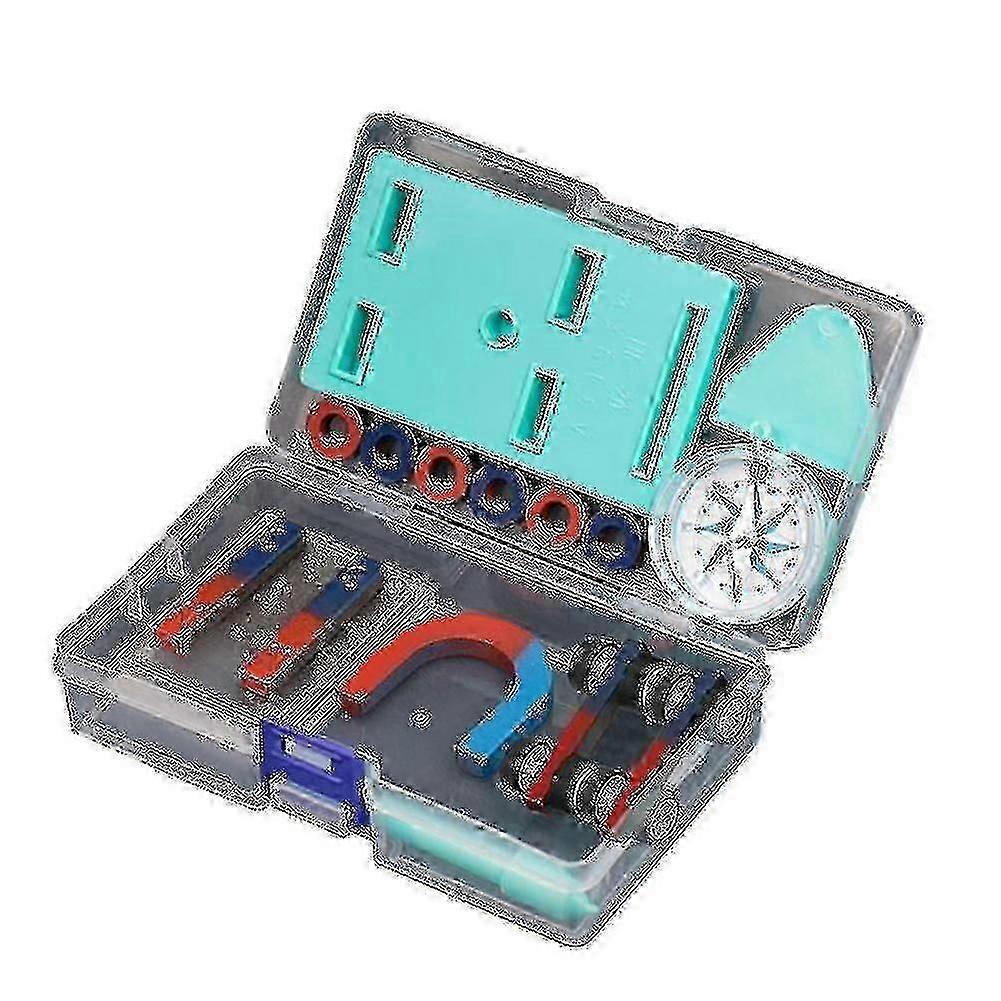 Children's Science Bar Ring Horseshoe Compass Magnet Car Kit Experiment Tools