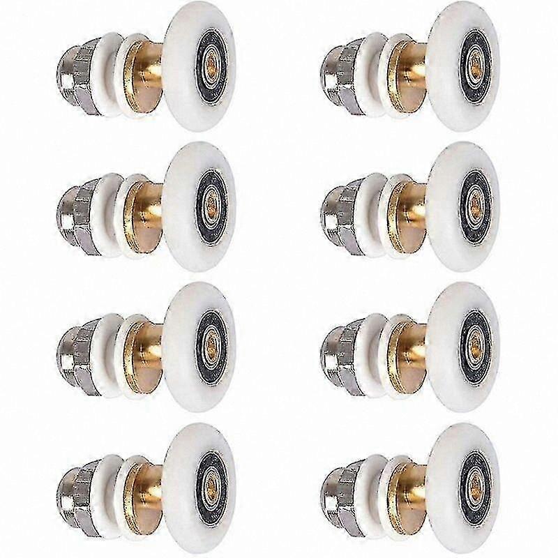 Shower Door Roller Replacement, 8-Pack 27mm Sliding Door Casters & Pulleys