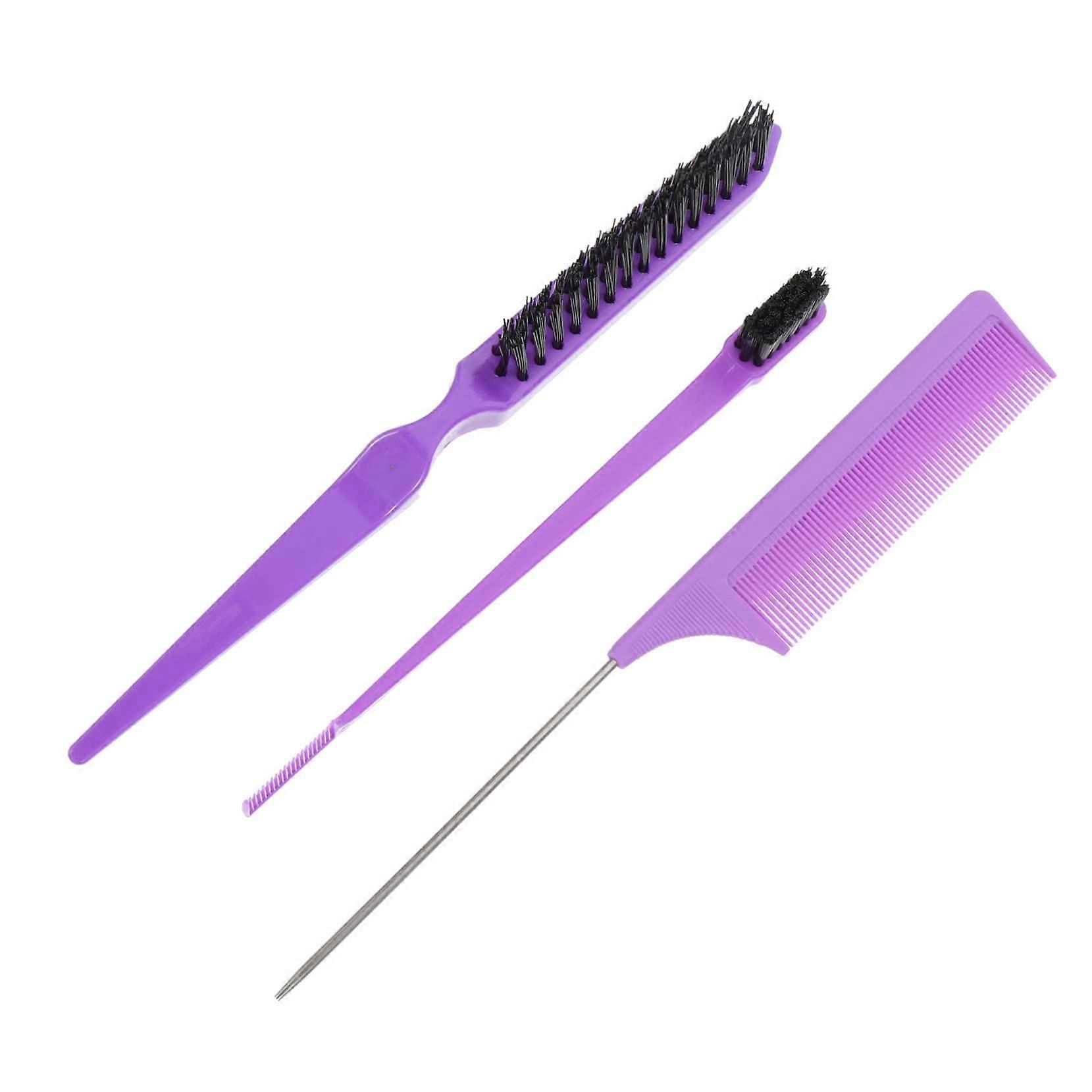 Hair Styling Comb Set with Tail Comb and Three Row Teasing Comb for Precise Sectioning and Smooth Detangling
