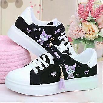 Sanrio Kuromi meisjes canvas schoenen 2025 lente/herfst sportschoenen kindersneakers met zachte zool studenten skateschoenen casual schoenen