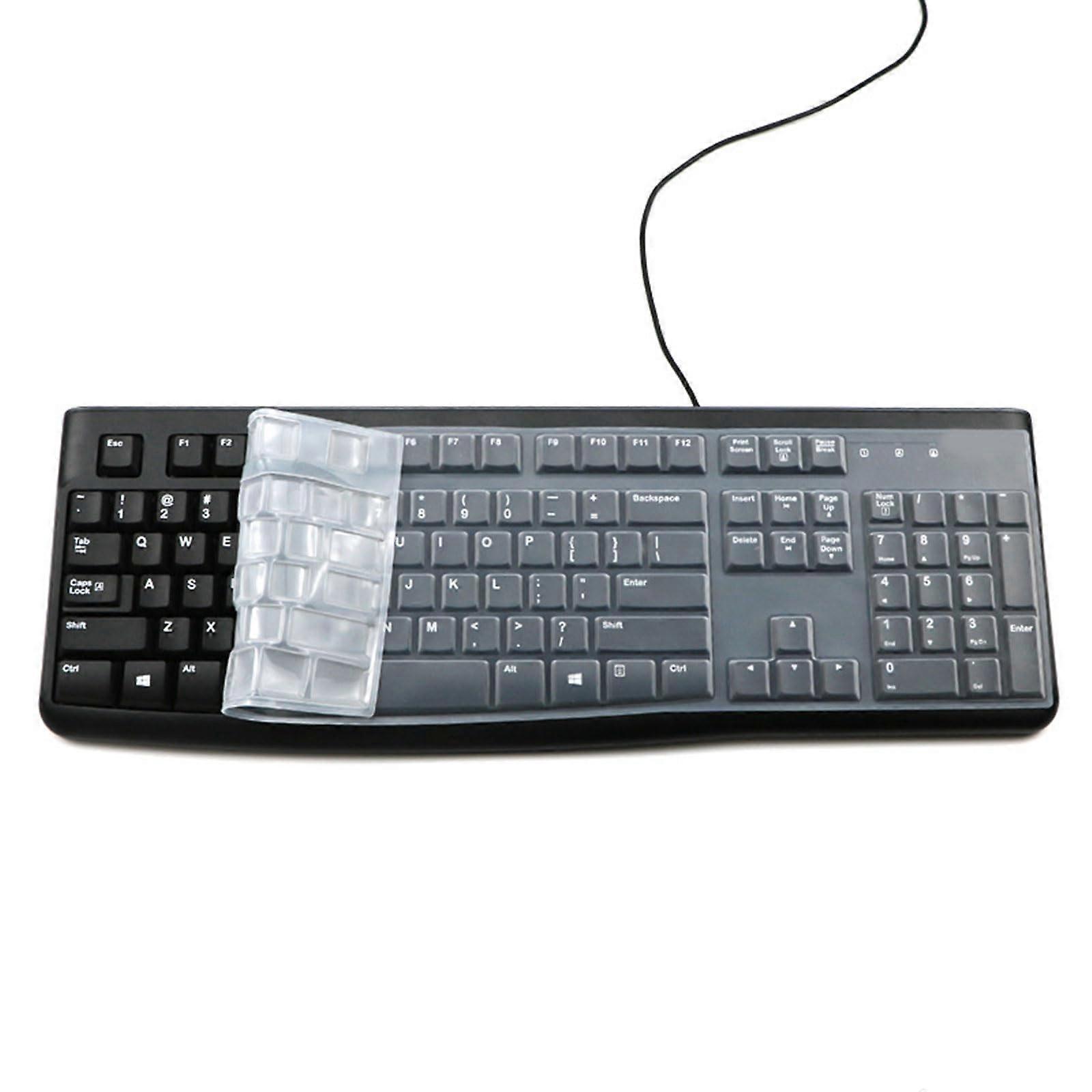 Keyboard Cover Silicone Protector Dustproof Skin Durable Easy Clean for Logitech K120 MK120