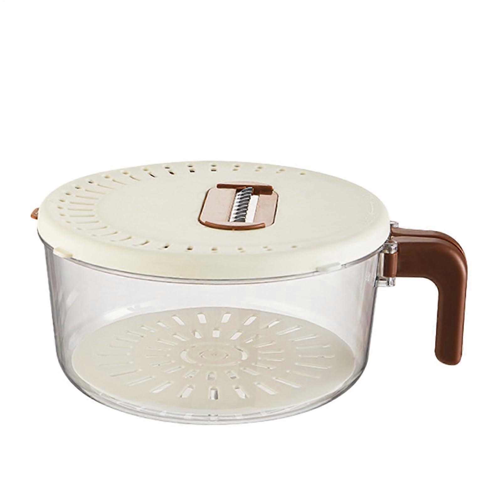 Fruit Strainer Bowl with Foldable Handle, Honeycomb Drainage and NonSlip Base for Kitchen or BBQ