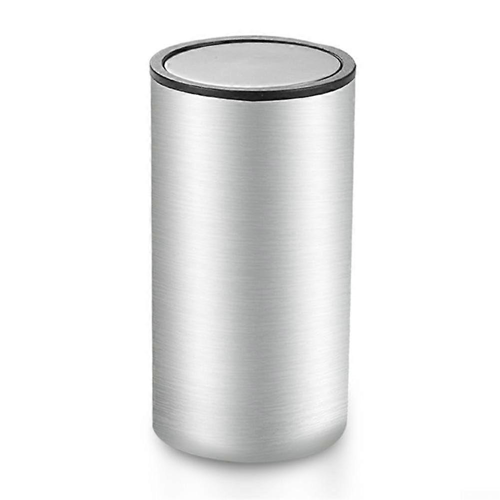 304 Stainless Steel Toothpick Dispenser with Easy Push, RustResistant Compact Holder, Round Black