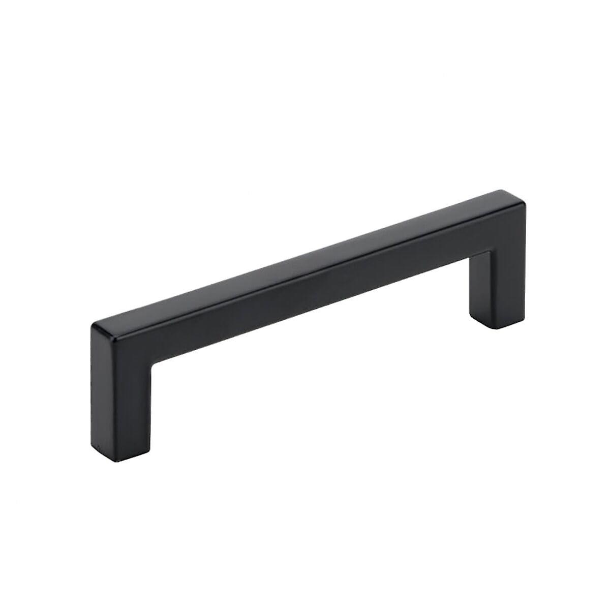 25 Pack Matte Black Cabinet Handles 96mm Aluminum Kitchen Drawer Pulls Modern Square Design