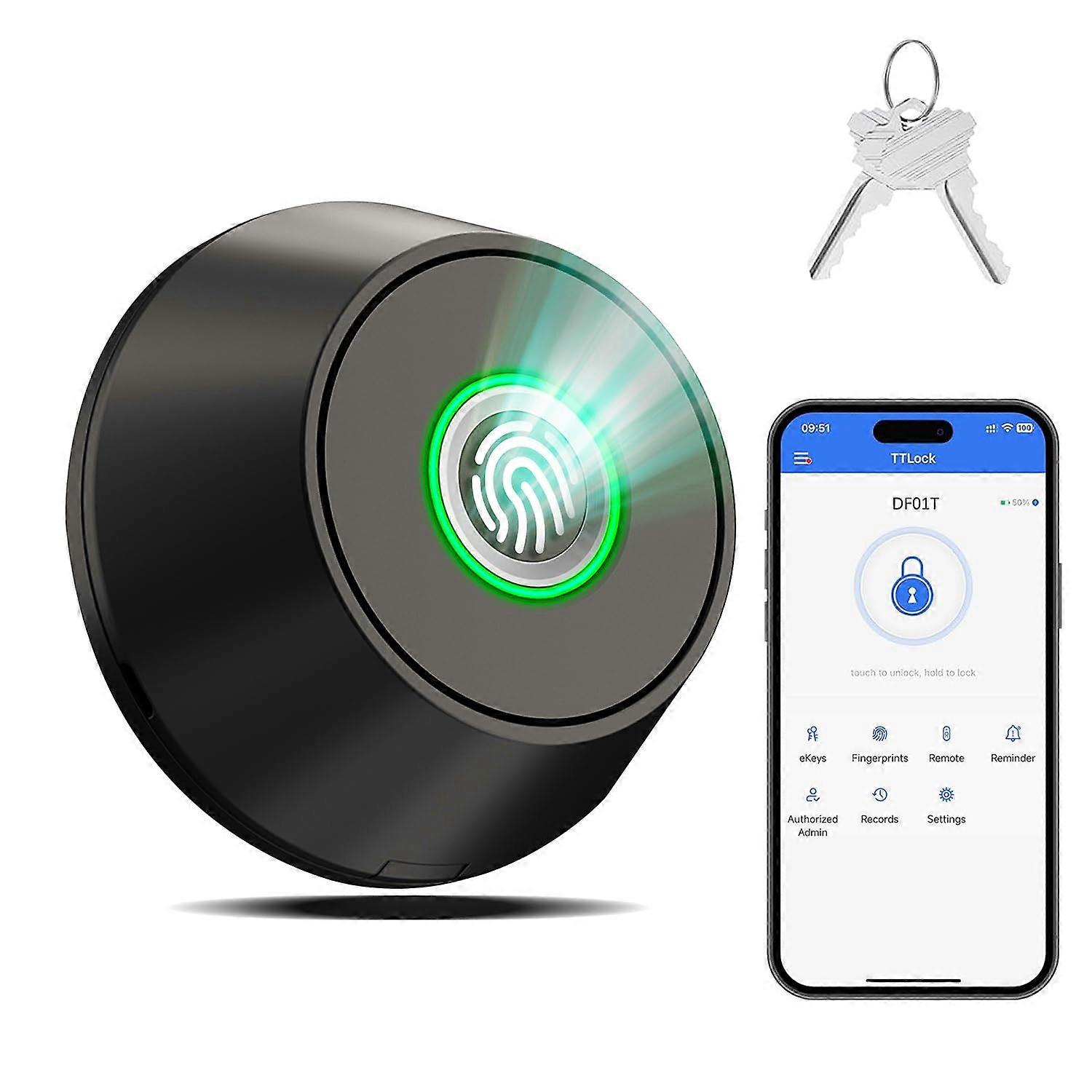 Smart Fingerprint Door Lock with Bluetooth App Control, Keyless Entry, AutoLock, IP66 Waterproof